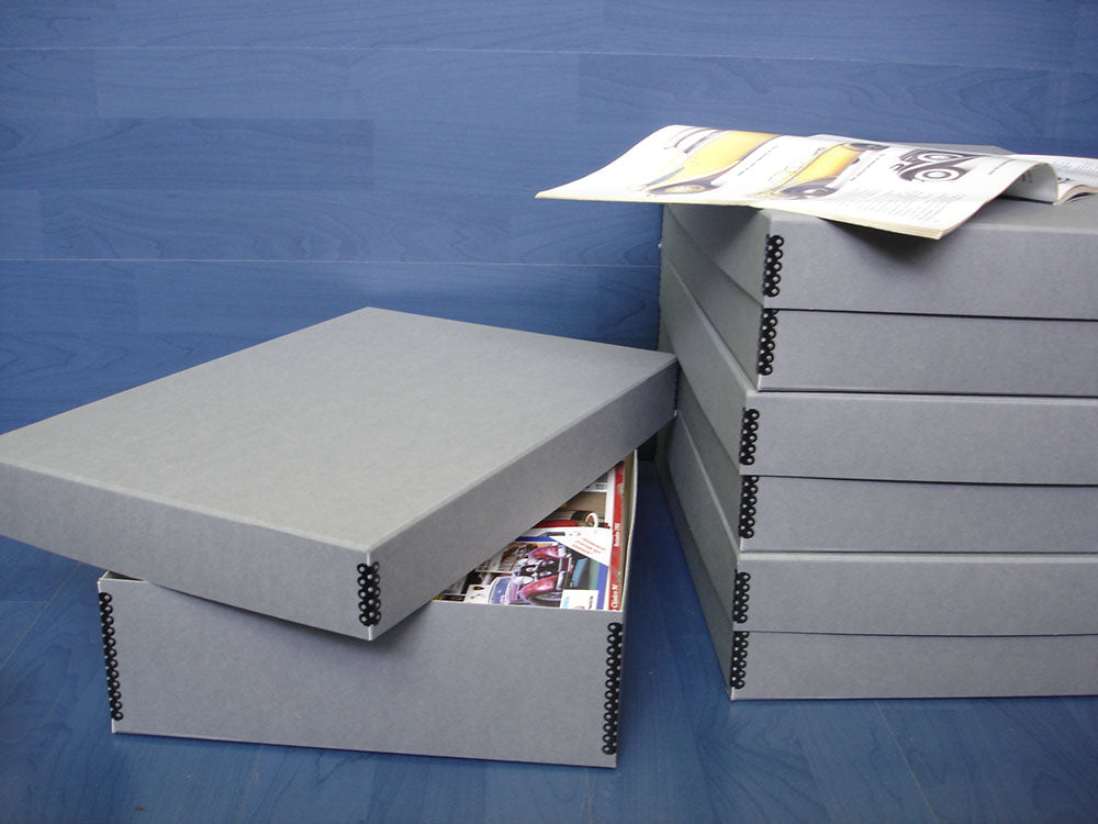 Cajas planas para documentos, periódicos y revistas